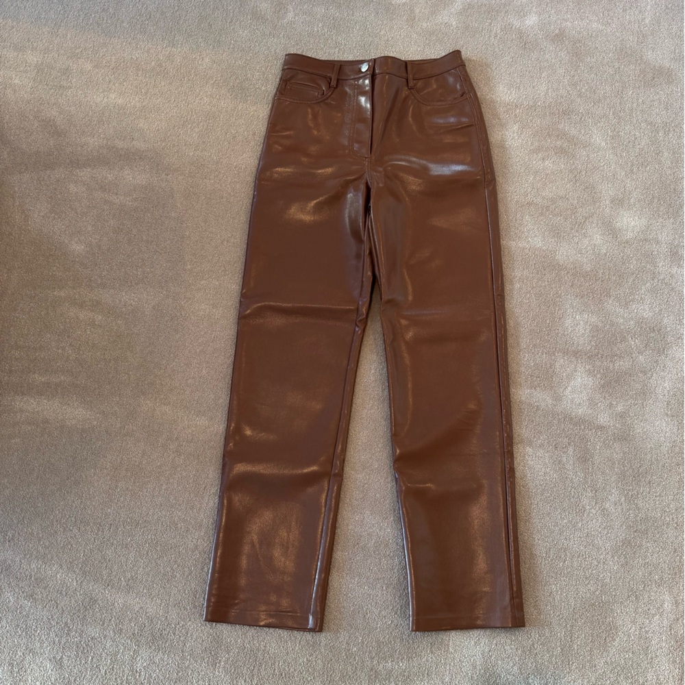 Wilfred Brown Leather Melina Pants - Picture 3 of 6
